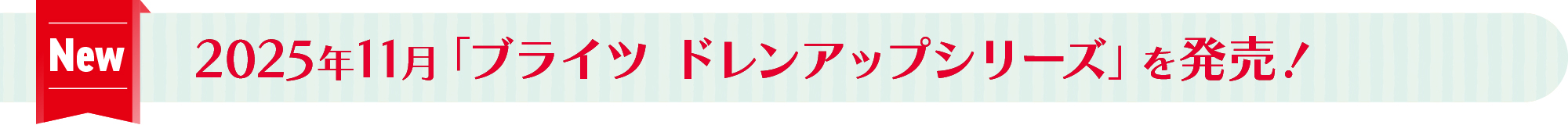 2025年11月「ブライツ ドレンアップシリーズ」を発売！