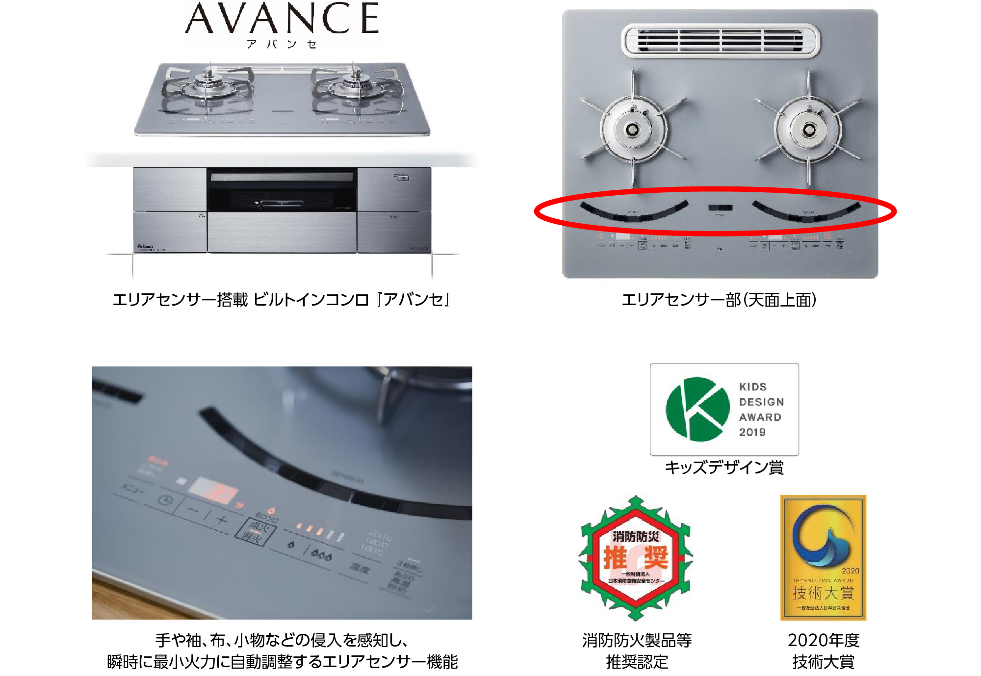 レンジフード自動風量調整機能
