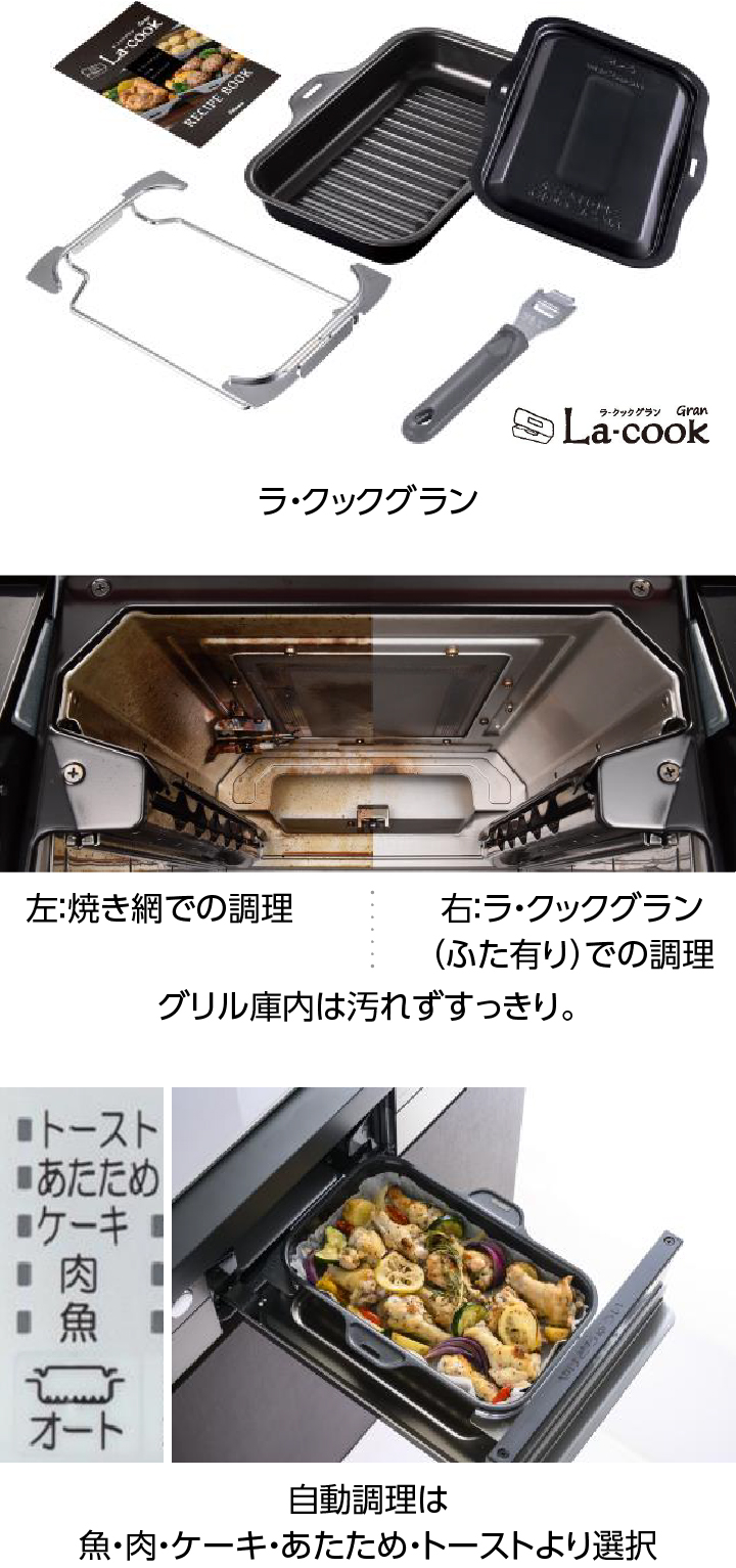 ラ・クックグラン同梱、ラ・クックグランオートメニュー機能