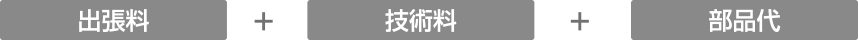 出張料+技術料+部品代